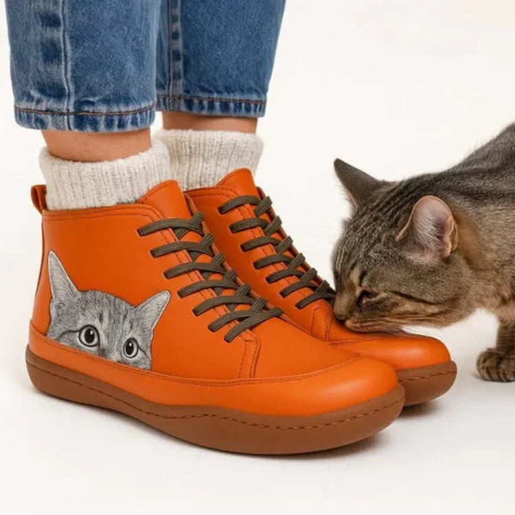 KittyKicks™ | Bottines Orthopédiques en Cuir
