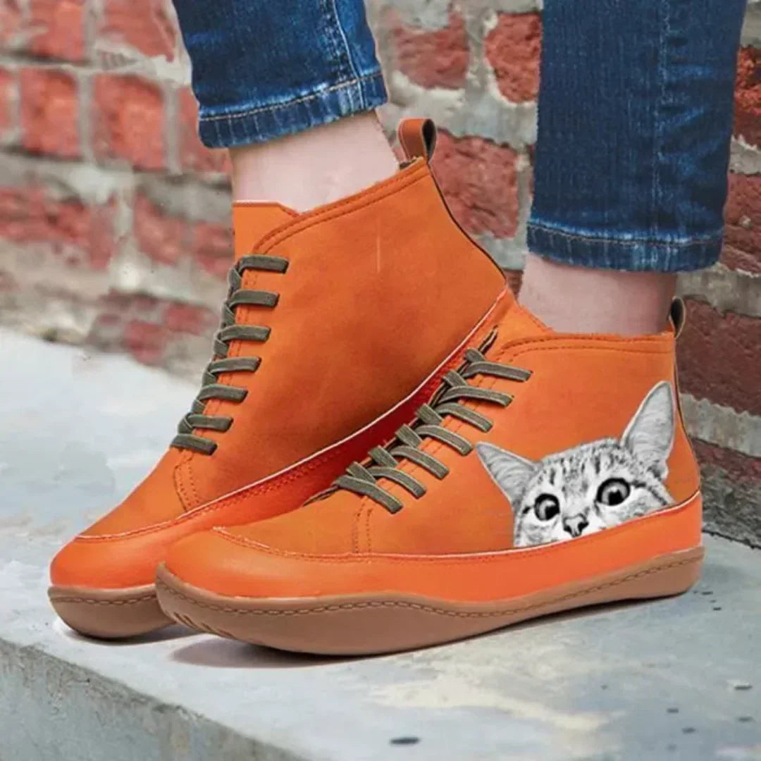 KittyKicks™ | Bottines Orthopédiques en Cuir